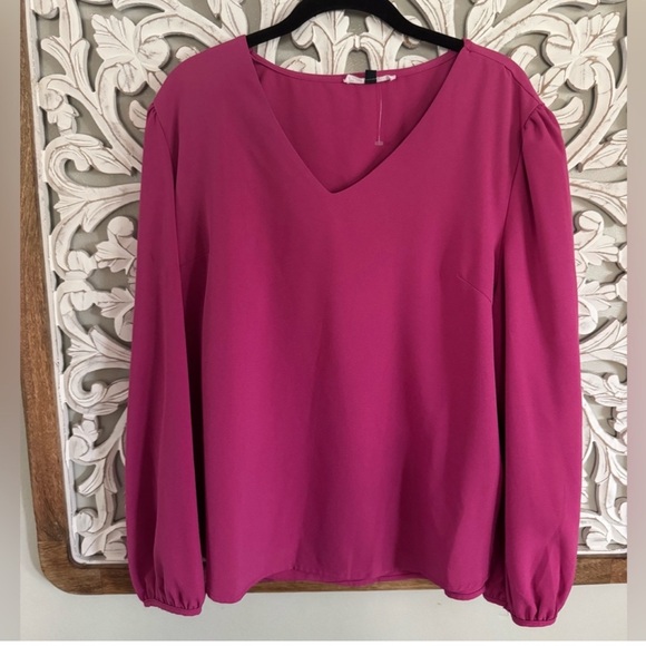 Pink Long Sleeve Blouse - Picture 1 of 3